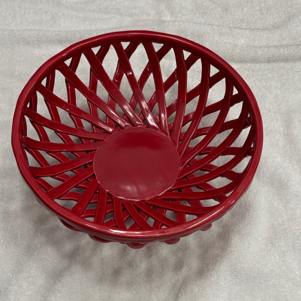 Food Network Red Decorative Bowl